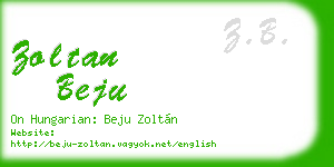 zoltan beju business card